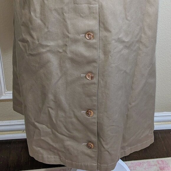 Taupe Double Breasted Trench Coat by Misty Harbor - Picture 7 of 11